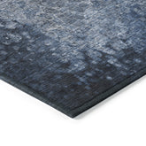 5' X 8' Blue Washable Non Skid Indoor Outdoor Area Rug